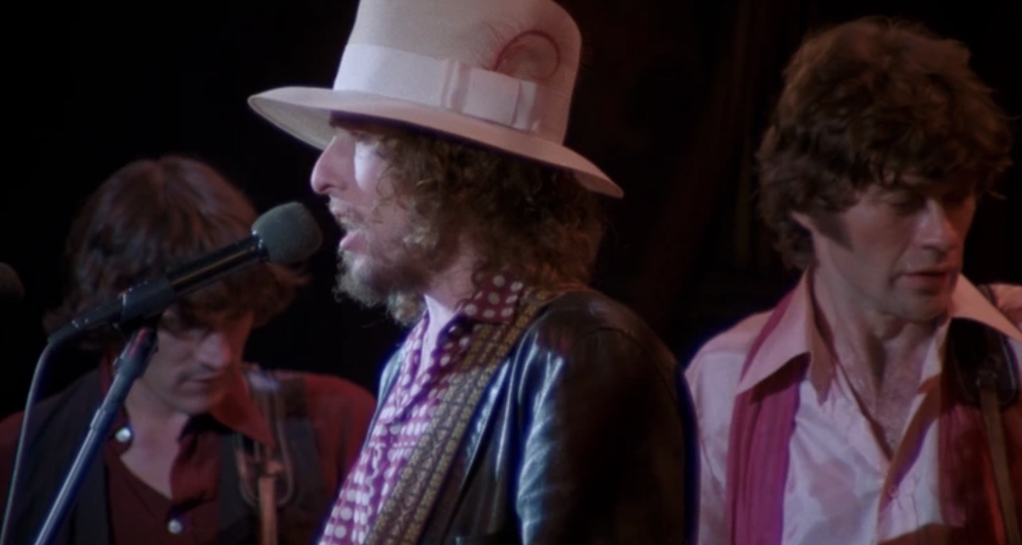 Bob Dylan backed up by The Band